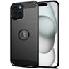 FORCELL CUSTODIA B-CASE TPU SILICONE COVER CASE PER APPLE IPHONE 15 CARBON METAL BLACK