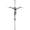 ACHIBANG Crocifisso da parete in argento da 25,4 cm, croce cattolica in metallo con Gesù e INRI per benedizione da parete o sopra la porta