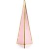 AmeliaHome Portagioie in vetro decorativo, 10 x 25 cm, rosa cipria