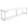 Skraut Home | Consolle allungabile | Tavolo consolle allungabile | 300 | Per 14 persone | Gambe in legno | Stile moderno | Bianco