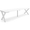 Skraut Home | Consolle allungabile | Tavolo consolle allungabile | 300 | Per 14 persone | Gambe in legno | Stile moderno | Bianco