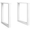 Skraut Home - Supporto - Piedi - Cavalletto - a forma di U - Gambe del tavolo in legno massello - Soggiorno - Sala da pranzo - Scrivania - Laccato Bianco - 70 x 71 cm