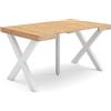 Skraut Home | Consolle allungabile | Tavolo consolle allungabile | 140 | Per 6 persone | Gambe in legno | Stile moderno | Rovere