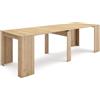 Skraut Home | Consolle allungabile | Tavolo consolle allungabile | 260 | Per 12 persone | Tavolo da pranzo | Stile moderno | Rovere