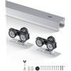 VEVOR Kit Binario per Porta a Scomparsa 1441 mm 3 Ruote per Porte 610-762 mm