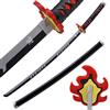 LQZJG Anime bambù Spada Cosplay Spada,Kamado Tanjirou Vulcan Edition Spada Katana 103cm/40 Pollici