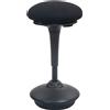 HOMCOM Sgabello da ufficio in piedi sgabello ergonomico sedile basculante a 360° ampia base 36 x 36 x 70-90 cm nero