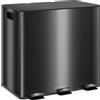 HOMCOM Bidone da cucina 45L con 3 scomparti da 15L, coperchio, secchi interni rimovibili, 3 x 15L, nero