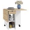 HOMCOM Tavolo da pranzo pieghevole tavolo da cucina estensibile per 2-4 persone 2 ali 120 x 72 x 75 cm rovere