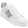 DKNY Abeni-Lace Up Sneakers, Scarpe da Ginnastica Donna, Bianco e Nichel, 38 EU