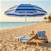 MIlani Home ombrellone da spiaggia poly tondo 1,80 m / palo da 32 mm