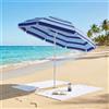 MIlani Home ombrellone da spiaggia poly tondo 2 m / palo da 32 mm
