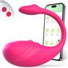 Kaiagame Vibratore Donna Bluetooth con uovo Vibrante Telecomandato, Sex Toys Vibratori Stimolatore Clitorideo Femminile Portatili Bullet G-Spot, APP Vibratore per Donna per Mutandine Vibranti Toys (Rosa)