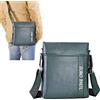 Borsa da uomo in pelle a tracolla monospalla grande zaino messenger ufficio nera