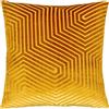 Paoletti Fodera per cuscino Evoke Velvet - Lussuosa federa decorativa quadrata con motivo a zig-zag (oro - 45x45cm)