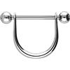 PIERCINGLINE Piercing a clip in acciaio chirurgico per il seno, piercing per capezzolo, per areola, selezione delle dimensioni, 12 mm