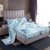 Loussiesd Set di letto in marmo bianco blu con texture in pietra glitterata color oro dipinto lenzuolo con angoli astratto copriletto di lusso naturale matrimoniale formato 4 pezzi