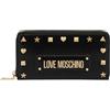 Love Moschino Portafoglio Da Donna Marchio, Modello JC5738PP0MKH0, Realizzato In Pelle Sintetica. Nero