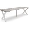 Skraut Home | Consolle allungabile | Tavolo consolle allungabile | 260 | Per 12 persone | Gambe in legno | Stile moderno | Cemento