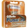 Gillette Fusion Power testina di ricambio da uomo 4 pz