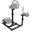 Minneer G25 Single Arm Stand-up Flight Racing Sim Cockpit Fit for Logitech G27 G29 G920 G923,Thrustermaster T150 Air Force A-10C Games Stand Not Included Wheel Pedals Seat