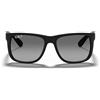 Ray-Ban Occhiali da Sole RB4165 622/T3 Justin Nero/Grigio Chiaro Unisex Polarizzati
