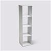 DEGHI Libreria 35x134h cm bianco opaco con 4 vani - Unify