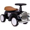 sun baby Macchinina bambino 1 anno Retro Classic, macchinina cavalcabile bambino, auto per bambini, aiuto per imparare a camminare con suoni, Volante con clacson (Nero)