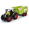 Dickie Toys - CLAAS trattore con rimorchio (64 cm) - Grande giocattolo con meccanismo a ruota libera per bambini dai 3 anni in su, veicolo da fattoria con luce e suono e molte funzioni, 203739004ONL