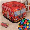 Selonis Tenda Gioco Bambini Camion Pompieri 100 Palline Struttura Portatile Interno Esterno Avventura Sensoriale Montaggio Facile Regalo Originale Idea Creativa Per Cameretta E Giardino