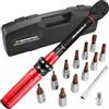 ATsafepro, 14 Pezzi Chiave Dinamometrica 1/4, 1-25 Nm Chiavi Dinamometriche Bici, 72 Denti, Regolabili Bidirezionali, Prolunga, 3/8 Adattatore, Punte (Esagonali e Torx), per La Riparazione Biciclett