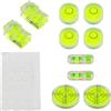 CJMUQHEHH 10 mini livella a bolla a bolla a bolla a forma di libellula, piccola per campeggio, fotocamera, mobili, treppiedi, set con 50 punti di colla, livella stabile per un allineamento preciso