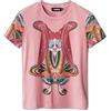 Desigual Maglietta a Maniche Corte T-Shirt, Colore: Rosso, M Donna