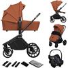 LIONELO Mika Plus Passeggino Trio con Navicella e Seggiolino Auto 0-48 Mesi
