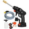 Generico Idropulitrice a Doppia Batteria 48V 8000Mah, Ugello 6 in 1, Idropulitrice Portatile con 2 Batterie e Tubo da 5M, Pulitore ad Alta Pressione Senza Fili per Auto, Giardino, Pavimenti e Esterni