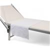 Morbidissimi Telo Multiuso in Spugna 100% Cotone, 40x100 cm con Tasche Portaoggetti, Telo per Sdraio, Asciugamano per Palestra, Mare, Piscina, Viaggi, Campeggio, Asciugatura Rapida, Leggero e Compatto, Bianco