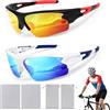 Hifot 2 Pezzi Occhiali da Sole Sportivi Polarizzati Uomo Donna, Occhiali Ciclismo Running Sport con Protezione UV400, Montatura Superleggera per Guida Ciclismo Pesca Corsa Baseball Golf Sci MTB