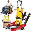 hKjPlvf Tipo Cingolato - Montascale Elettrico,Veicolo Di Attracco Per Sedia A Rotelle Con Carrello Elettrico A Mano, Pieghevole, Resistente,Per Il Trasferimento Di Pazienti/Carico,Carico Massimo 440 Libbre