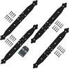 KOTARBAU® Set di 4 nastri per porta, 150 x 200 x 35 mm, in acciaio verniciato a polvere, colore nero, cerniera per finestra, porta in legno, per cancello da giardino, cerniera