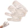 Lyreh Guanti in Seta Grezza, Guanti da Massaggio Ayurvedici Garshana con Elastici da Polso per Esfoliazione del Corpo e Spazzolatura a Secco per Donne e Uomini Riutilizzabili Delicati (Beige)