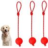 Changyeah 3 Palline Elastiche per Cani con Corda, in Gomma Naturale, Morbide ed Elastiche, per Cani Grandi e Piccoli