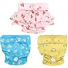 Nobleza 3 Pezzi Pannolini Cane Femmina, Mutande Lavabile per Cani in Calore, Pannoloni per Cani Femmina Ciclo, Assorbenti, Riutilizzabili, S, Vita 30-40cm
