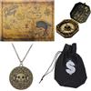 Guyode 4 Pezzi Accessori Costume da Pirata Realtà Kit Accessori Pirata