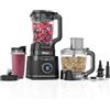 Ninja Frullatore Detect Power Processor Pro 3 in 1 1200W, Robot da Cucina, 1 Bicchiere Monoporzione, Caraffa da 2L, Lame per Impastare, Frullare, Tritare e Miscelare, Nero, TB401EU