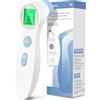 femometer Termometro Digitale Per Febbre, Termometro Fronte Per Neonati, Bambini, Termometri Neonato Infrarossi Senza Contatto, Con Lettura Accurata Istantanea, Interruttore °C/°F (Bianco-Blu)