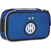 Seven Inter Astuccio Scuola Quick Case, Blu, Portapenne Completo di Penne, Matite, Colori, Scuola Elementare e Media, Bambino, Calcio