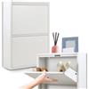 StarMart Scarpiera Salvaspazio Slim BIANCA (2 Ante 6 Paia, Nessun Montaggio) Struttura in Metallo resistente (no plastica, tessuto, or legno), per Interni/Esterni, Scarpe/Stivali, Garanzia 15 Anni