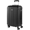 ITACA - Valigia Media da Viaggio Rigide. Trolley Medio con 4 Ruote. Materiale ABS Valigia Media Rigida in Offerta Resistente e Super Leggero - Valigia 20 kg Lucchetto TSA, Nero