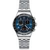 Swatch / Irony Chrono / Boxengasse Again / orologio uomo / quadrante blu / cassa e bracciale acciaio - YVS423GC