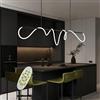 Diossad LED Lampadario moderno a sospensione Telecomando con funzione di memoria lampadari Dimmerabile lampada a sospensione Plafoniera per Soggiorno Sala Da Pranzo Camera (Nero, 150cm)